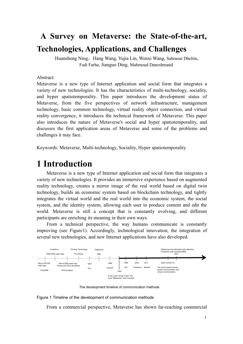 metaverse research paper pdf