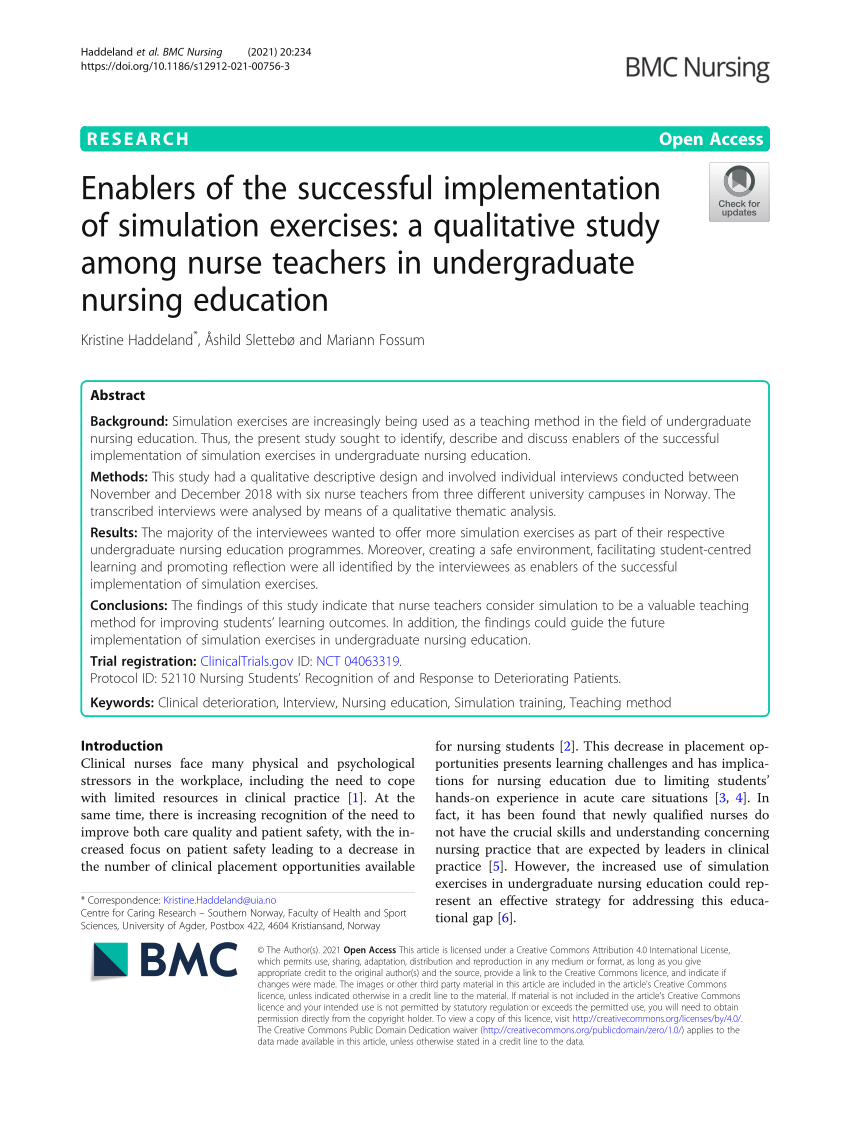 scholarly articles on simulation in nursing education