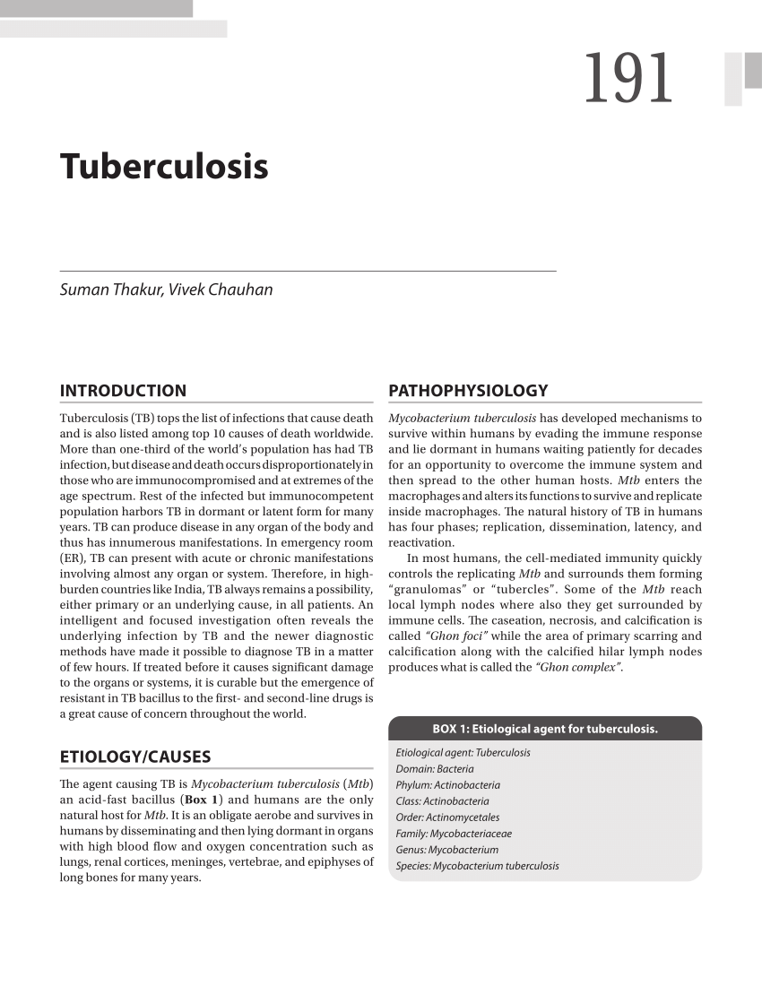 literature review on tuberculosis pdf