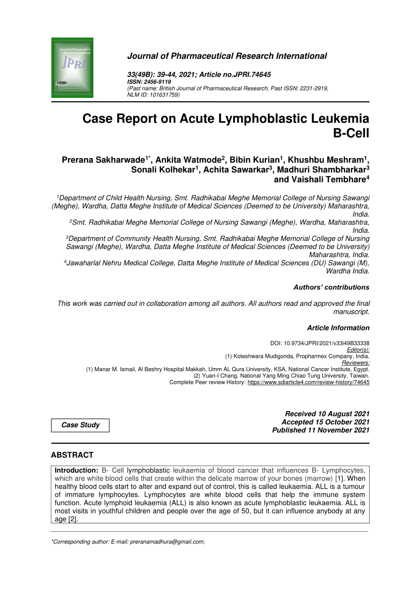 leukemia research reports