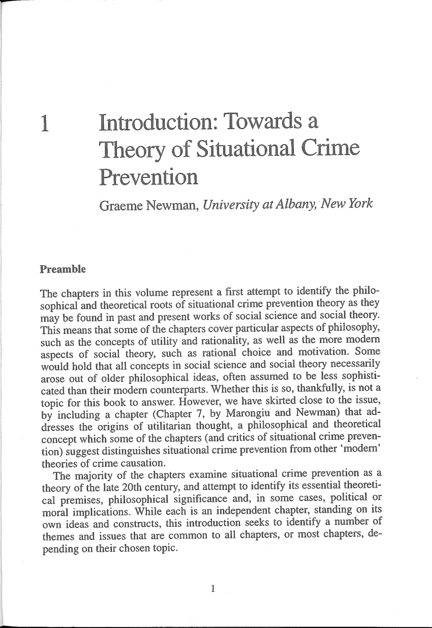PDF) Rational Choice and Situational Crime Prevention: Introduction