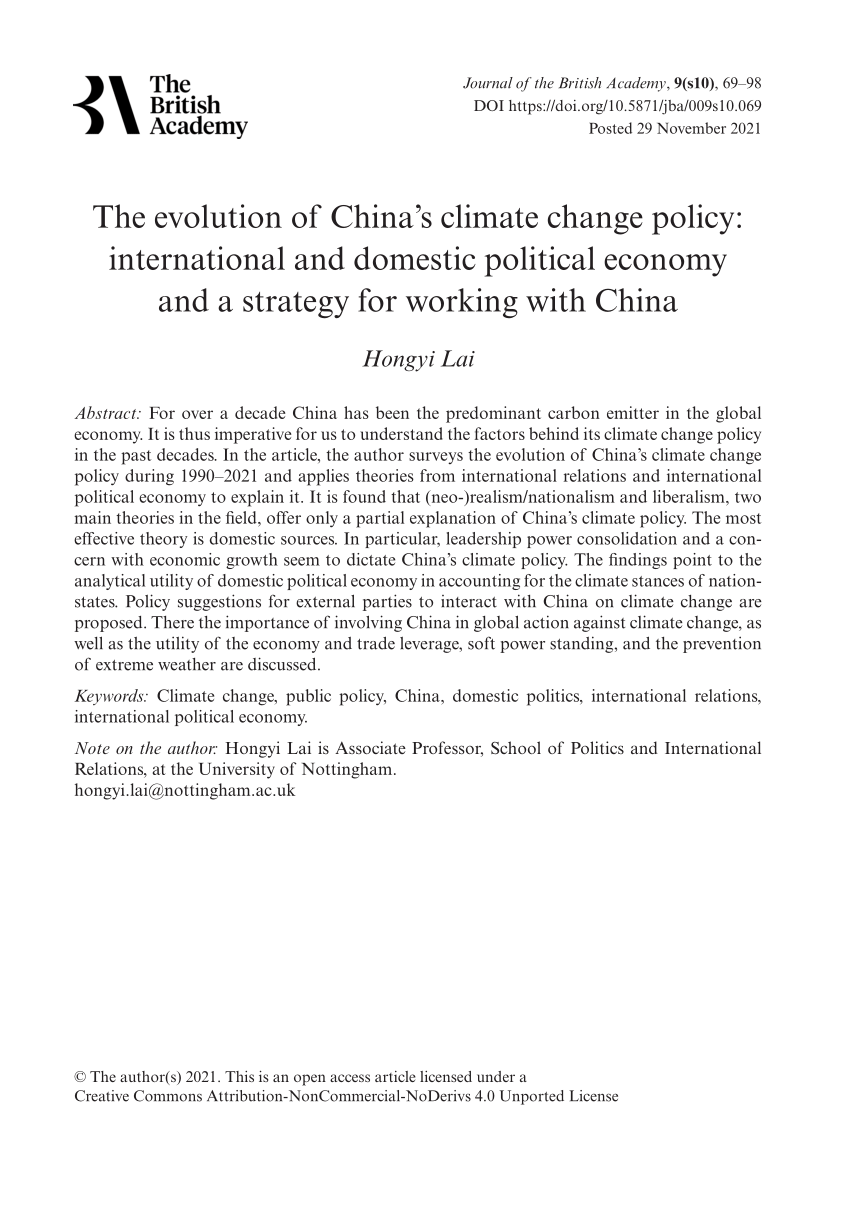 climate change in china essay