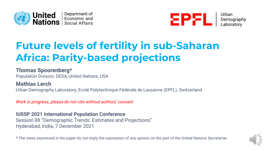 Pdf Future Levels Of Fertility In Sub Saharan Africa Parity Based Projections 