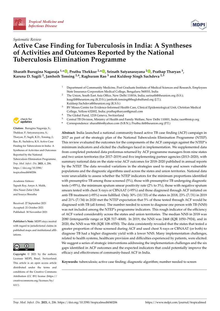 case study on tuberculosis in india