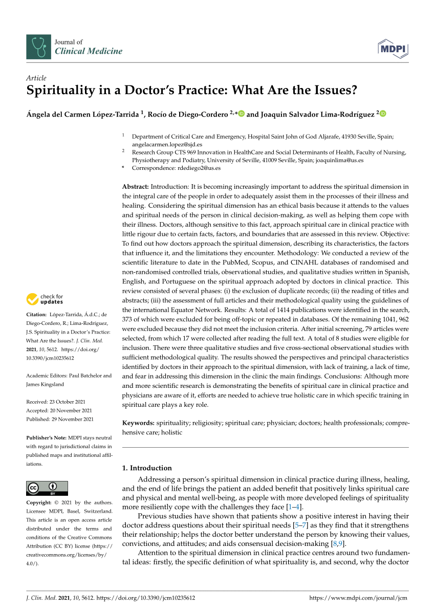 Aspects Of Spirituality Concerning Illness Download Table