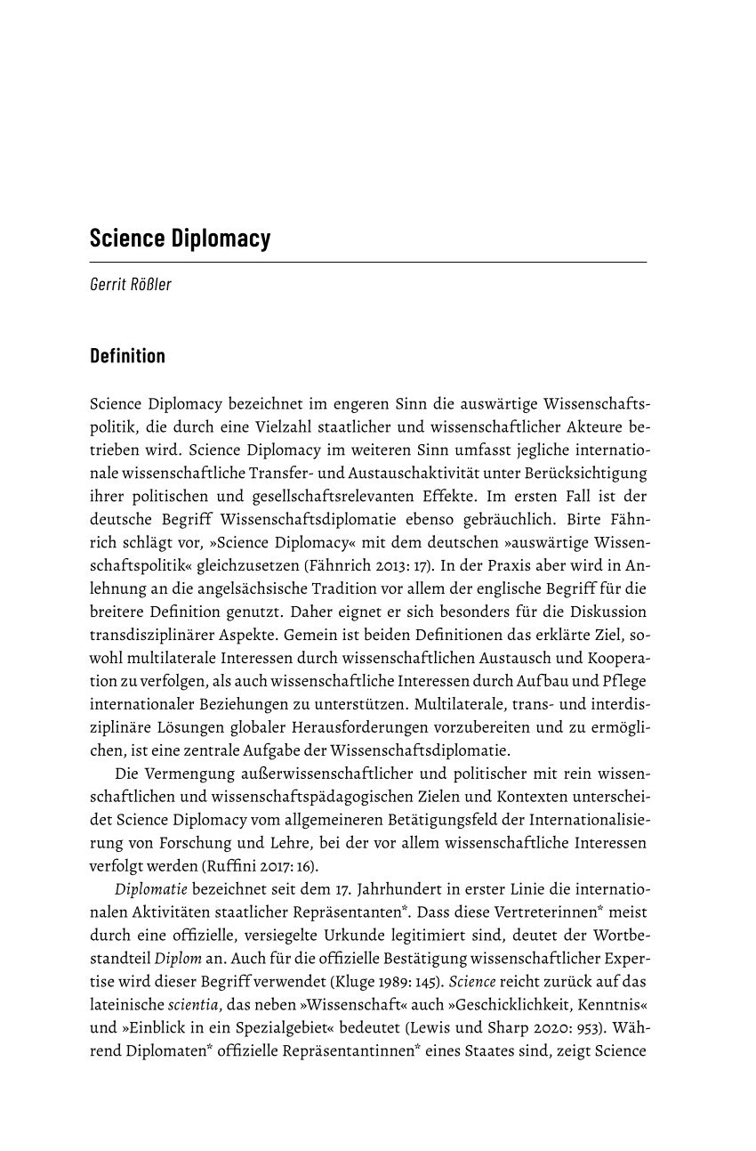 science diplomacy essay