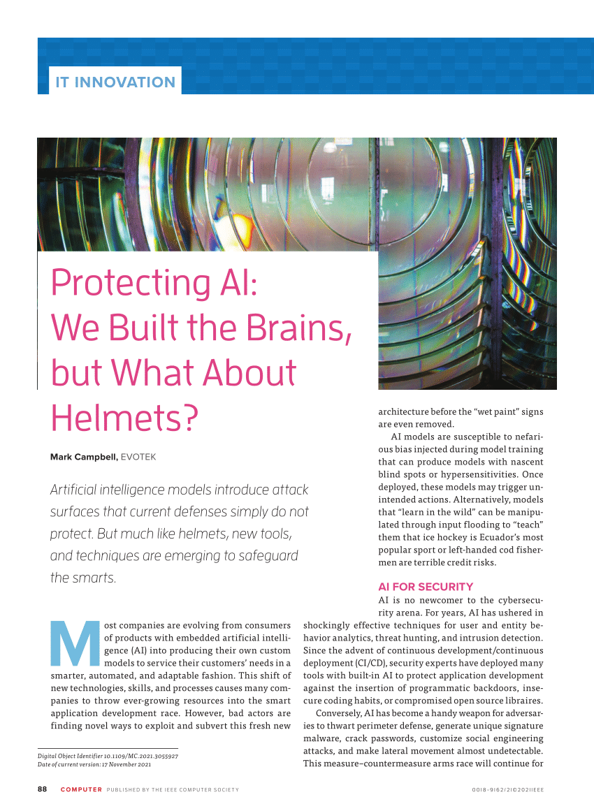 PDF) Protecting AI: We Built the Brains, but What About Helmets?