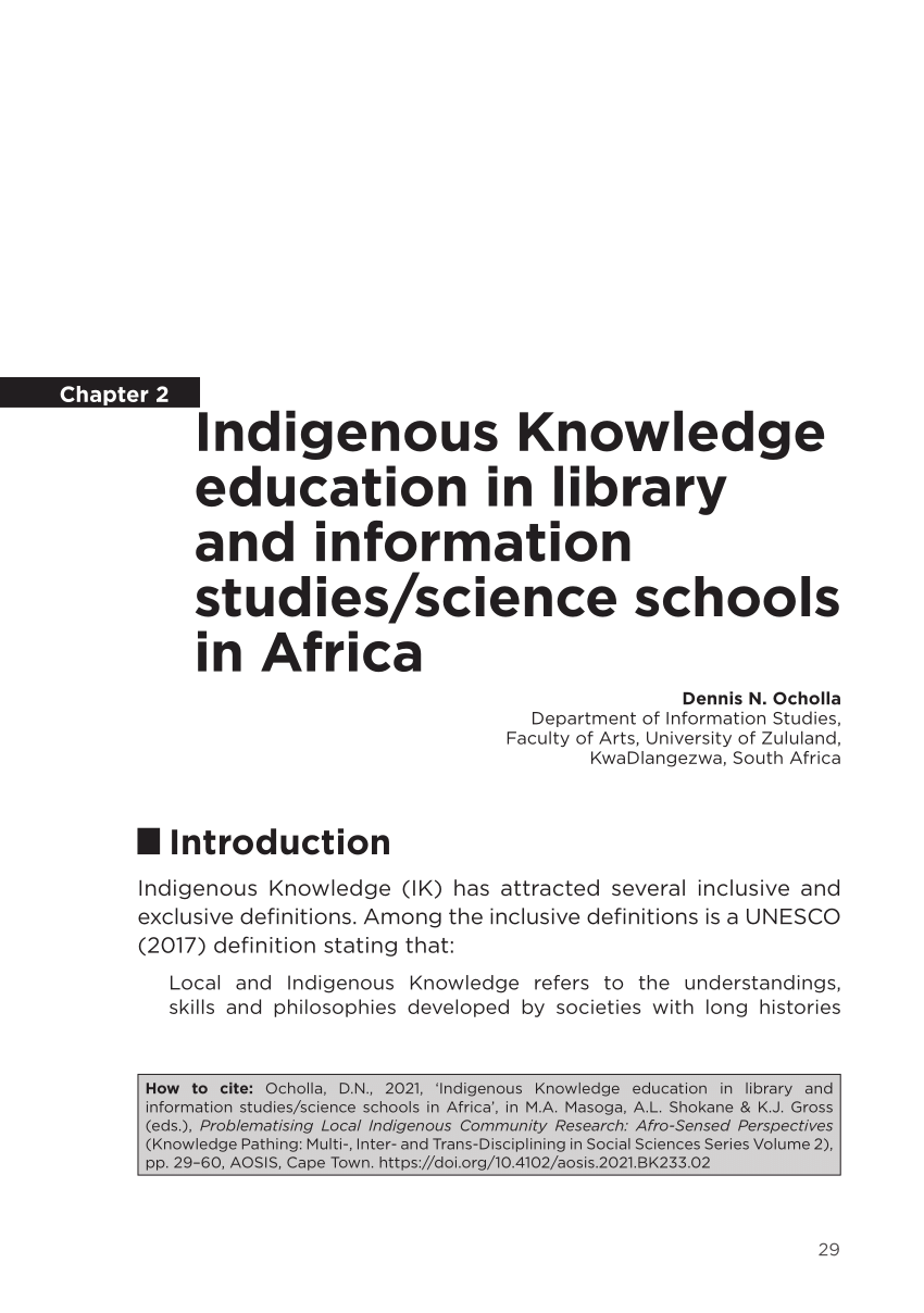 indigenous knowledge doctoral thesis