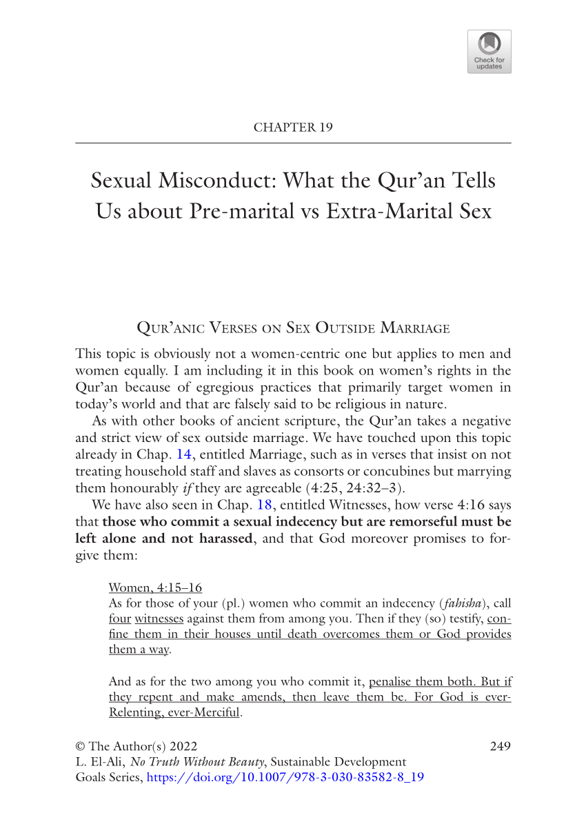 PDF) Sexual Misconduct What the Quran Tells Us about Pre-Marital vs Extra-Marital pic