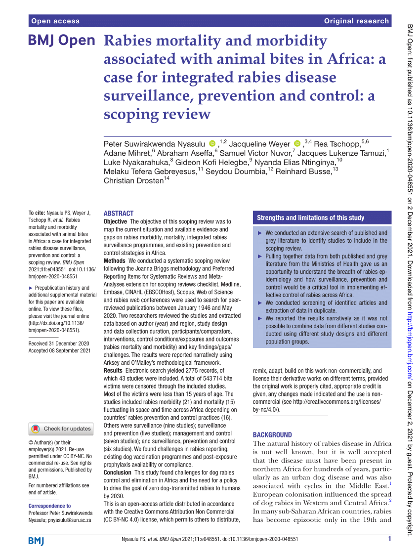 PDF) Rabies mortality and morbidity associated with animal bites