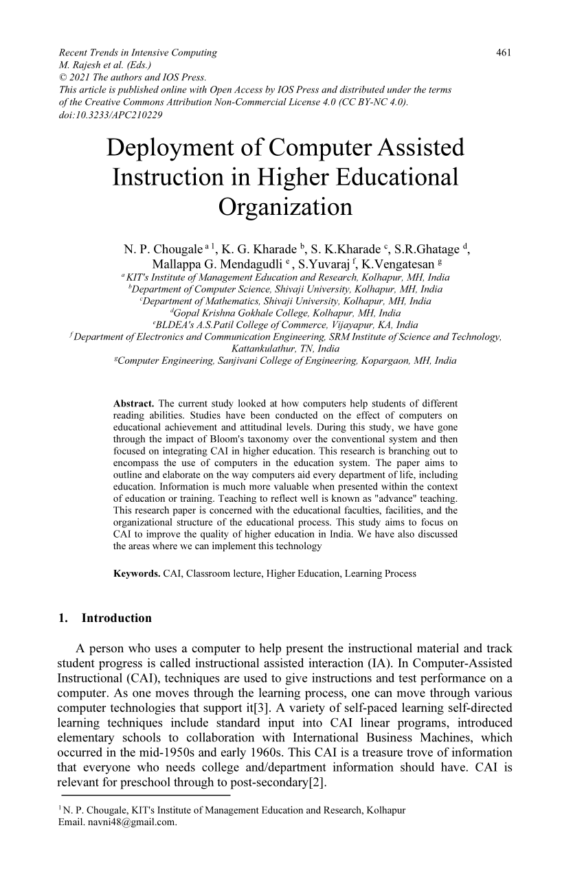 research paper on computer assisted education