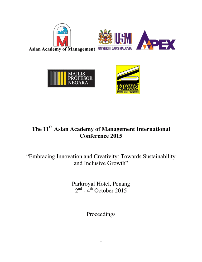 (PDF) The 11 th Asian Academy of Management International Conference