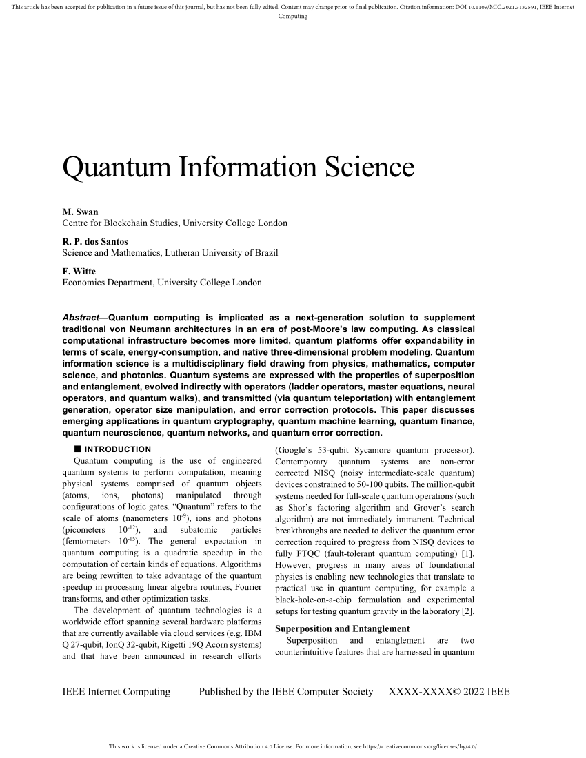 research article on quantum