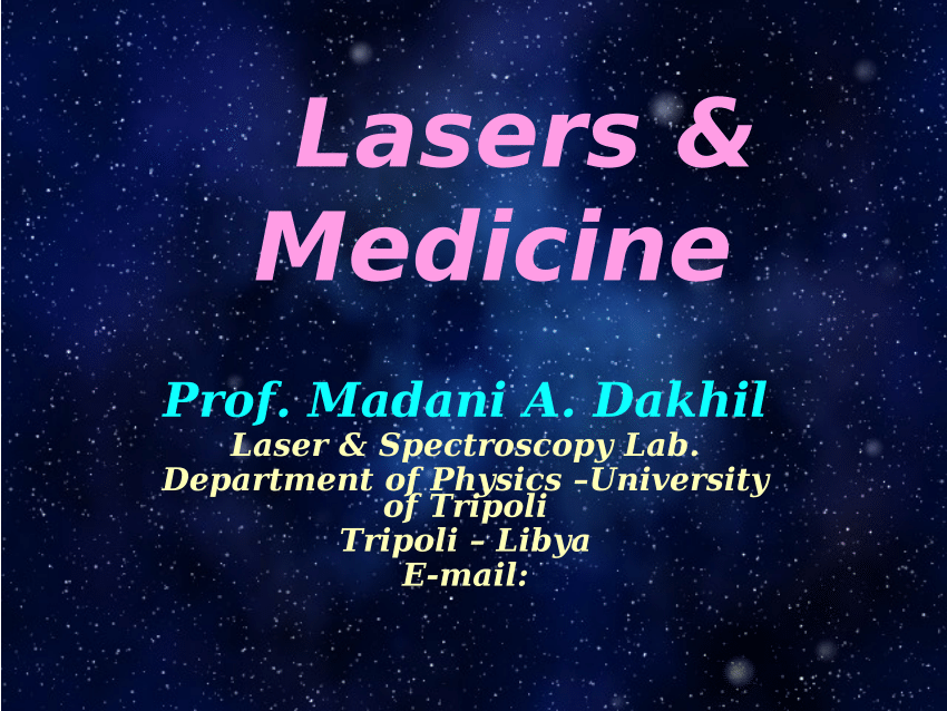 (PDF) Lasers& Medicine
