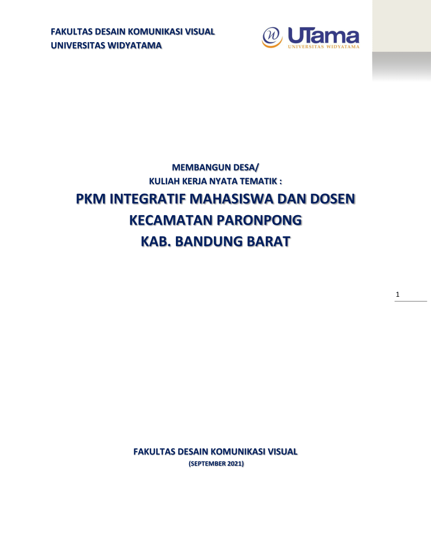 (PDF) FAKULTAS DESAIN KOMUNIKASI VISUAL UNIVERSITAS WIDYATAMA MEMBANGUN