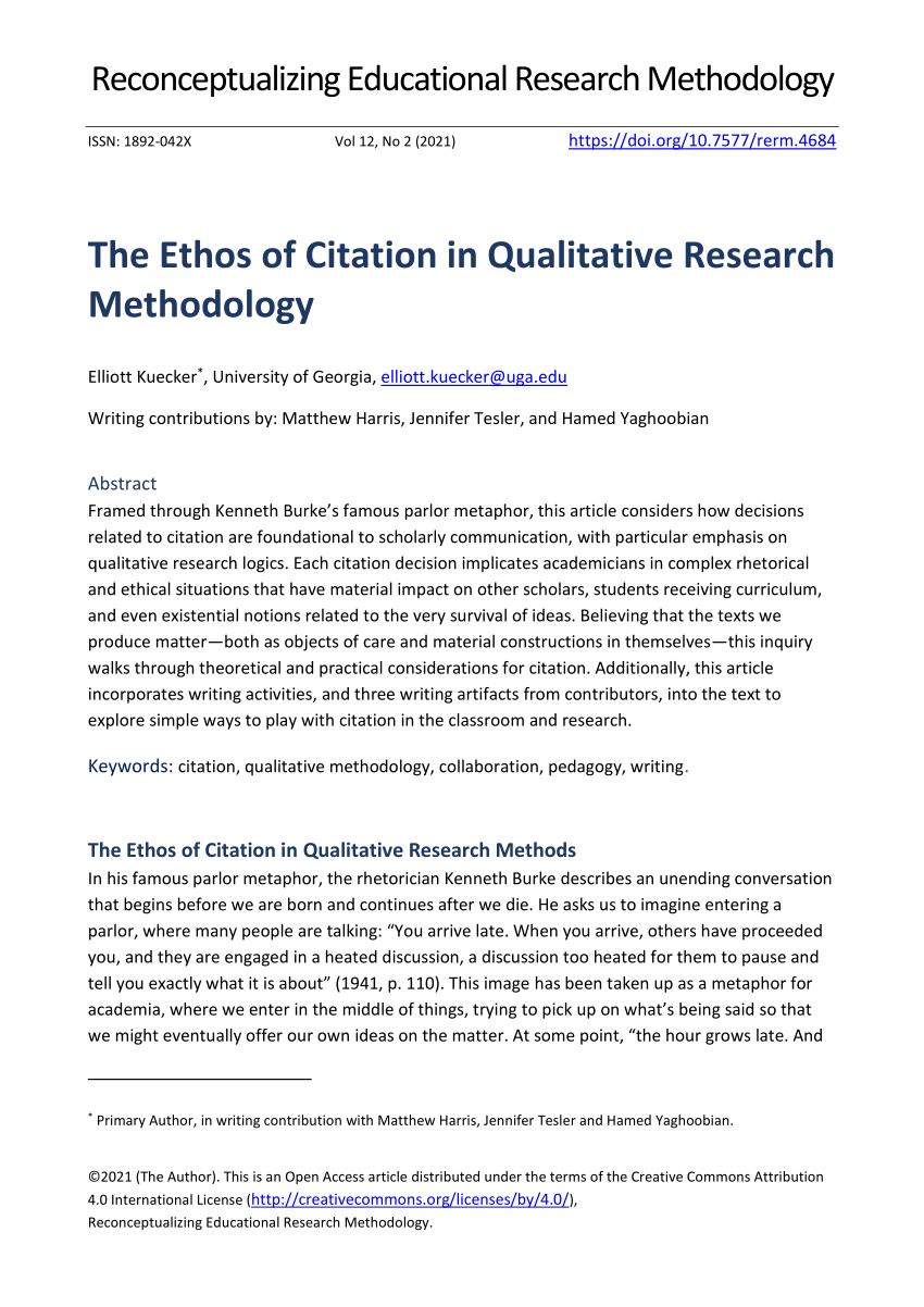 qualitative research definition with citation