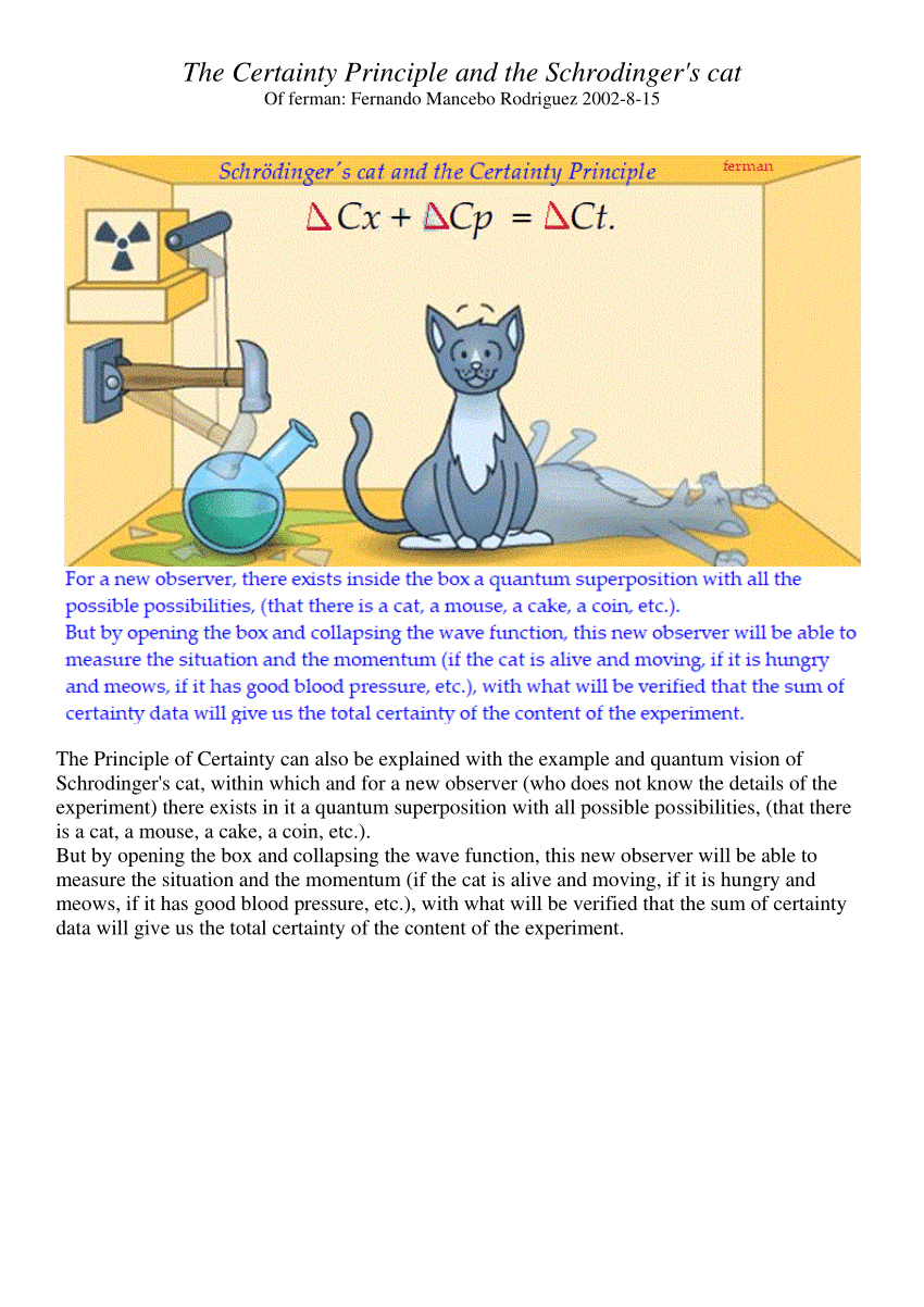 uncertainty principle cat experiment