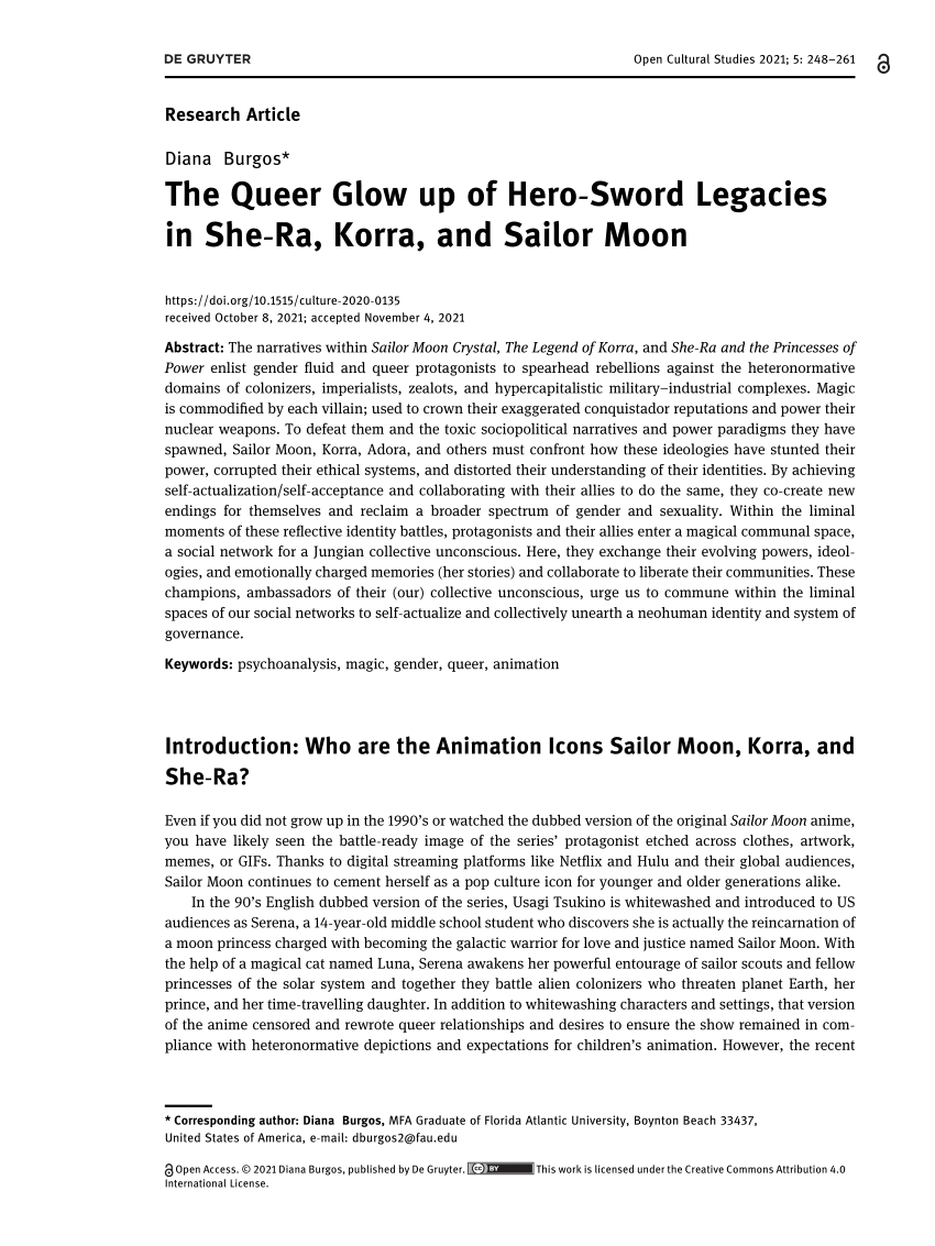 PDF) The Queer Glow up of Hero-Sword Legacies in She-Ra, Korra