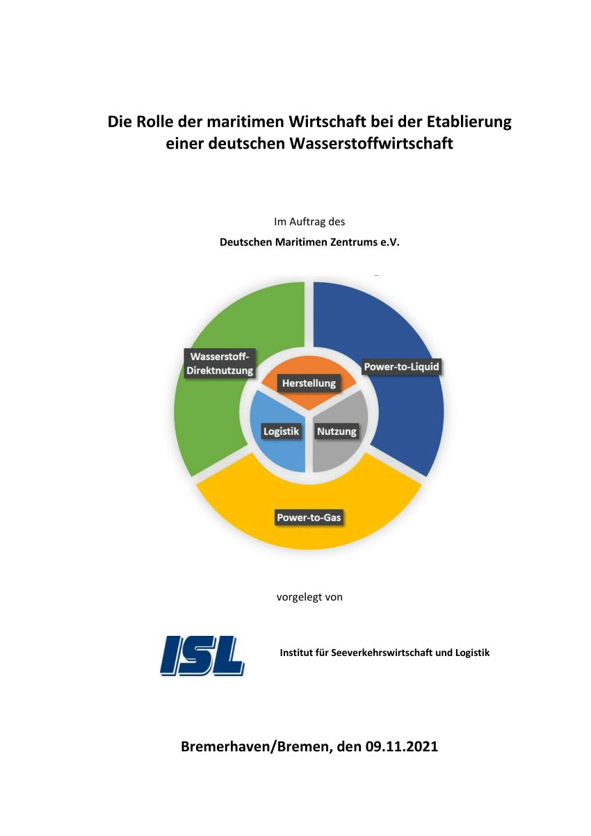 PDF) Die Rolle der maritimen Wirtschaft bei der Etablierung einer deutschen  Wasserstoffwirtschaft