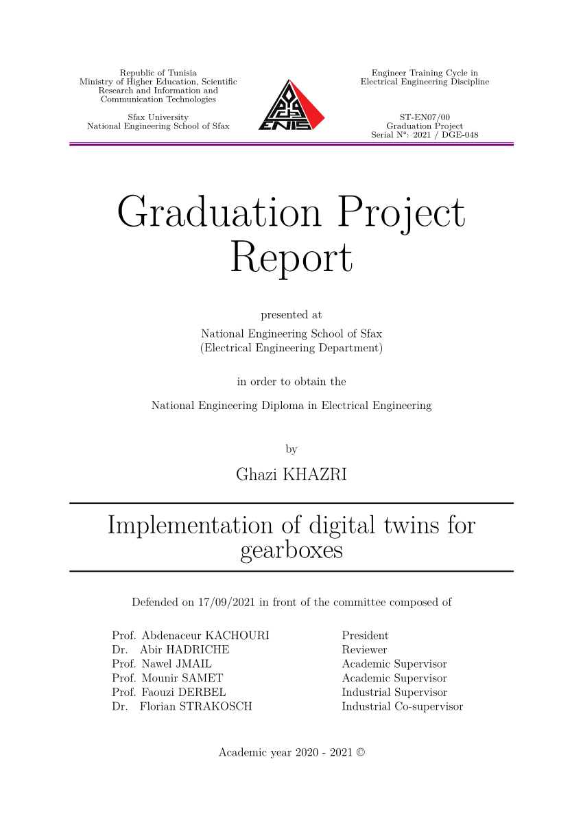 how to write a graduation project report