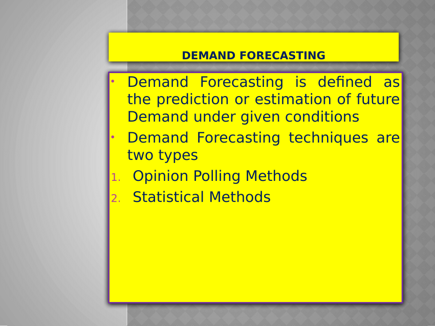 thesis on forecasting demand