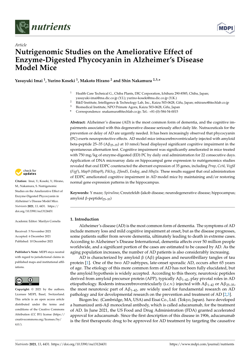 PDF) Nutrigenomic Studies on the Ameliorative Effect of Enzyme