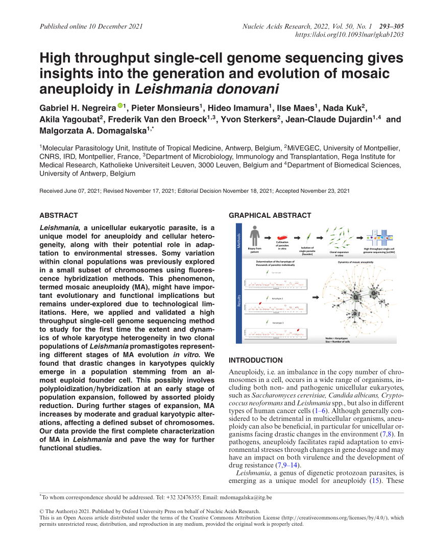 Pdf High Throughput Single Cell Genome Sequencing Gives Insights Into The Generation And