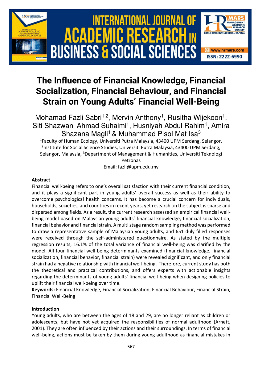 thesis on financial knowledge