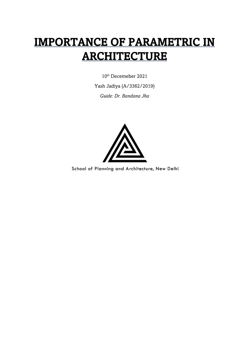 parametric architecture research paper