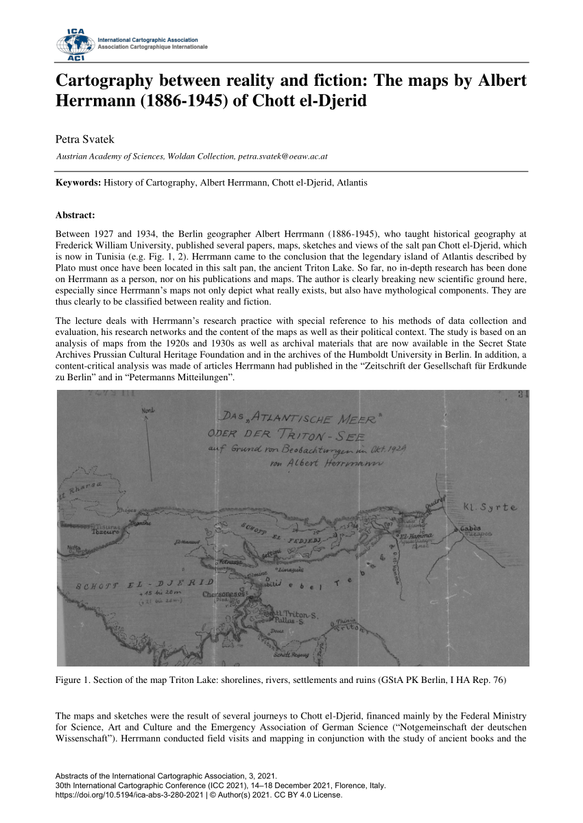 Pdf Cartography Between Reality And Fiction The Maps By Albert