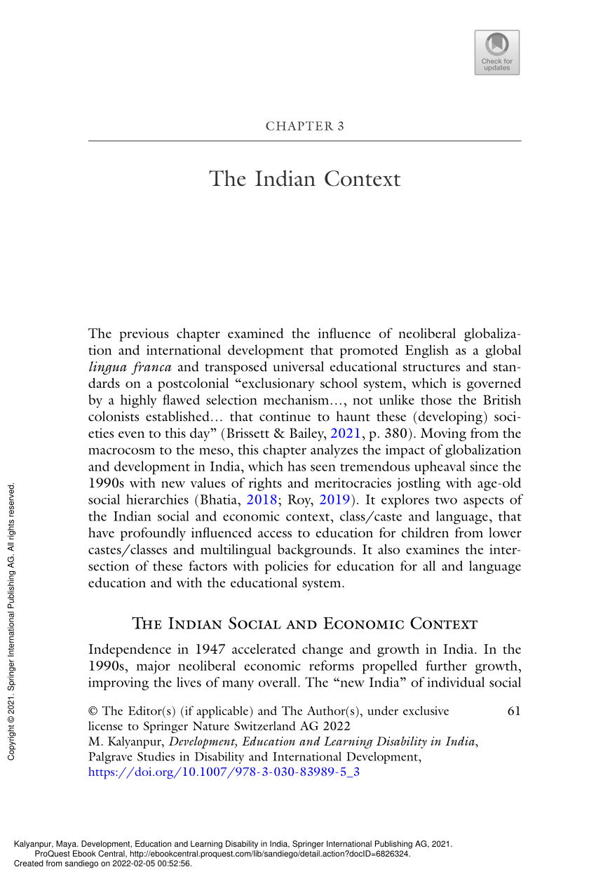 case study in indian context