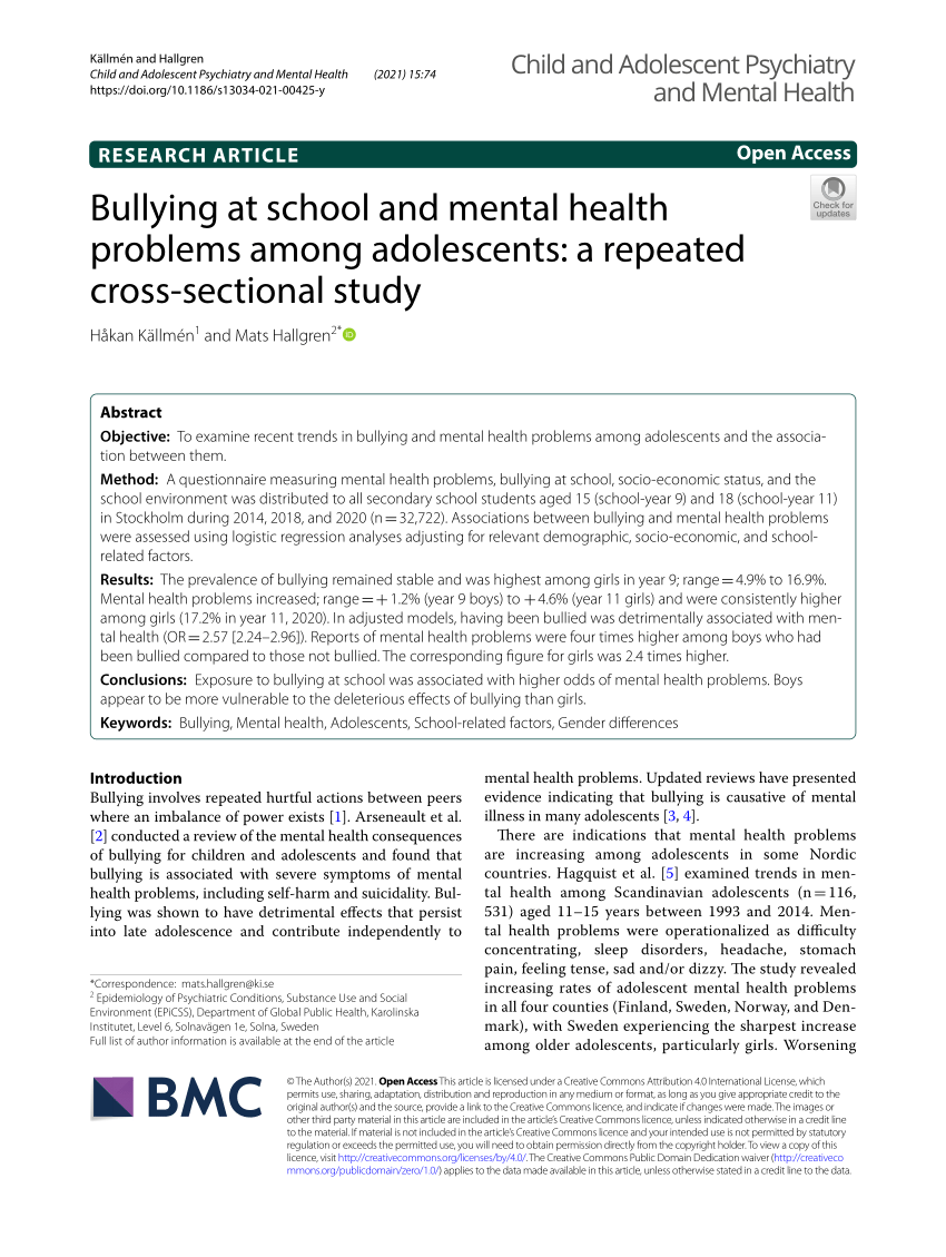 qualitative research about bullying in school