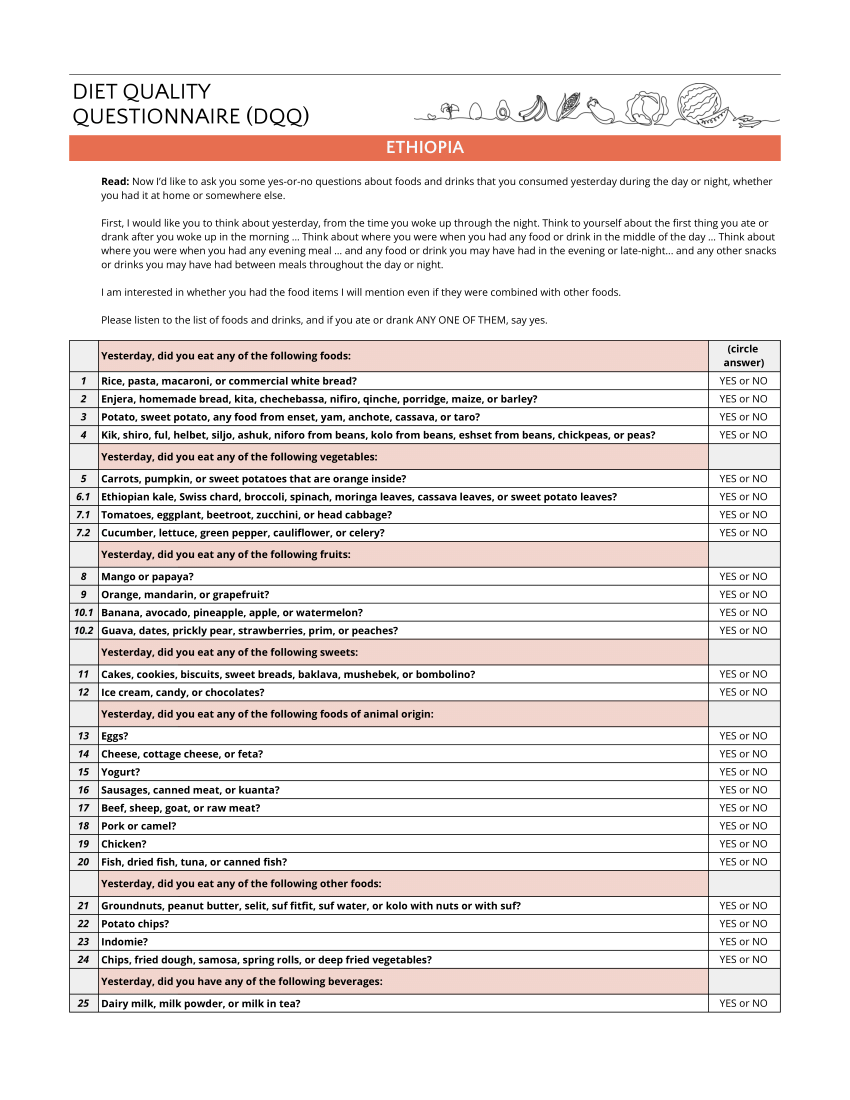 (PDF) DIET QUALITY QUESTIONNAIRE (DQQ)