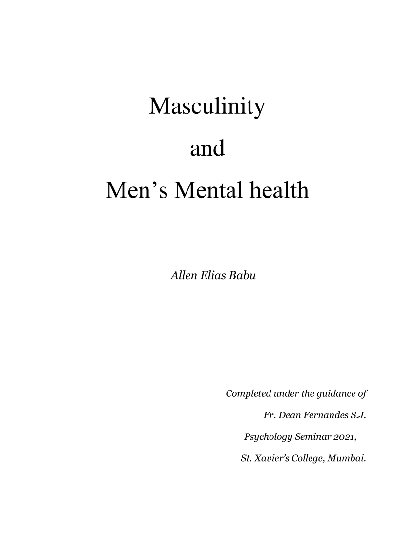 psychology dissertation masculinity