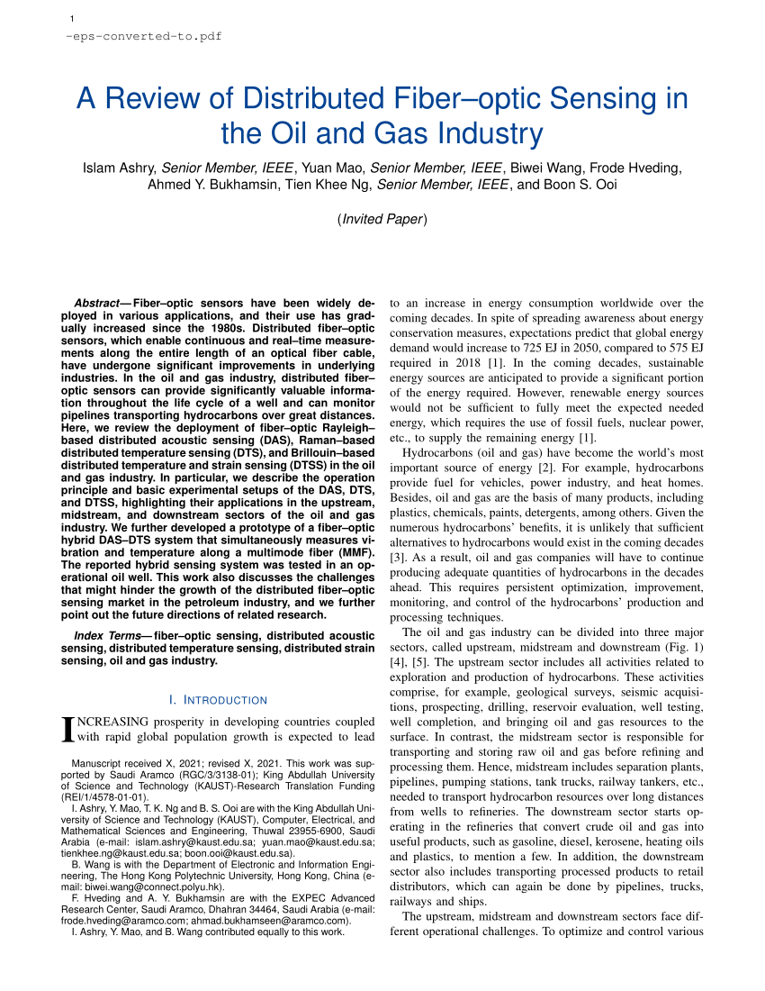 Fiber Optic Sensing - Applications