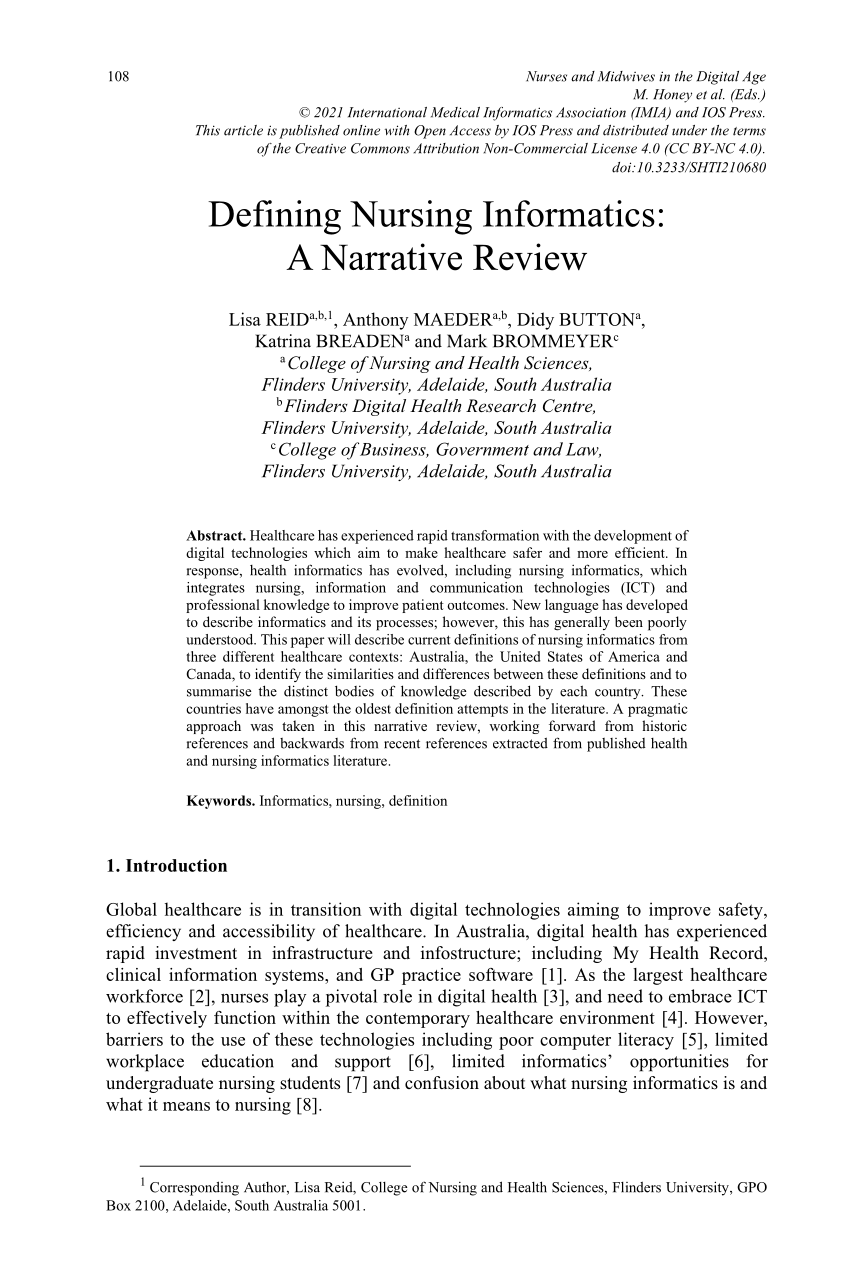 nursing informatics thesis