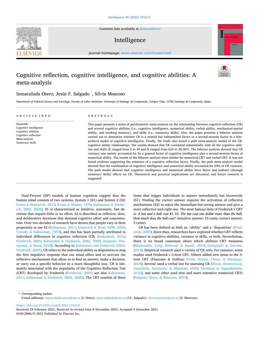 The relationship between cognitive ability and chess skill: A comprehensive  meta-analysis - ScienceDirect