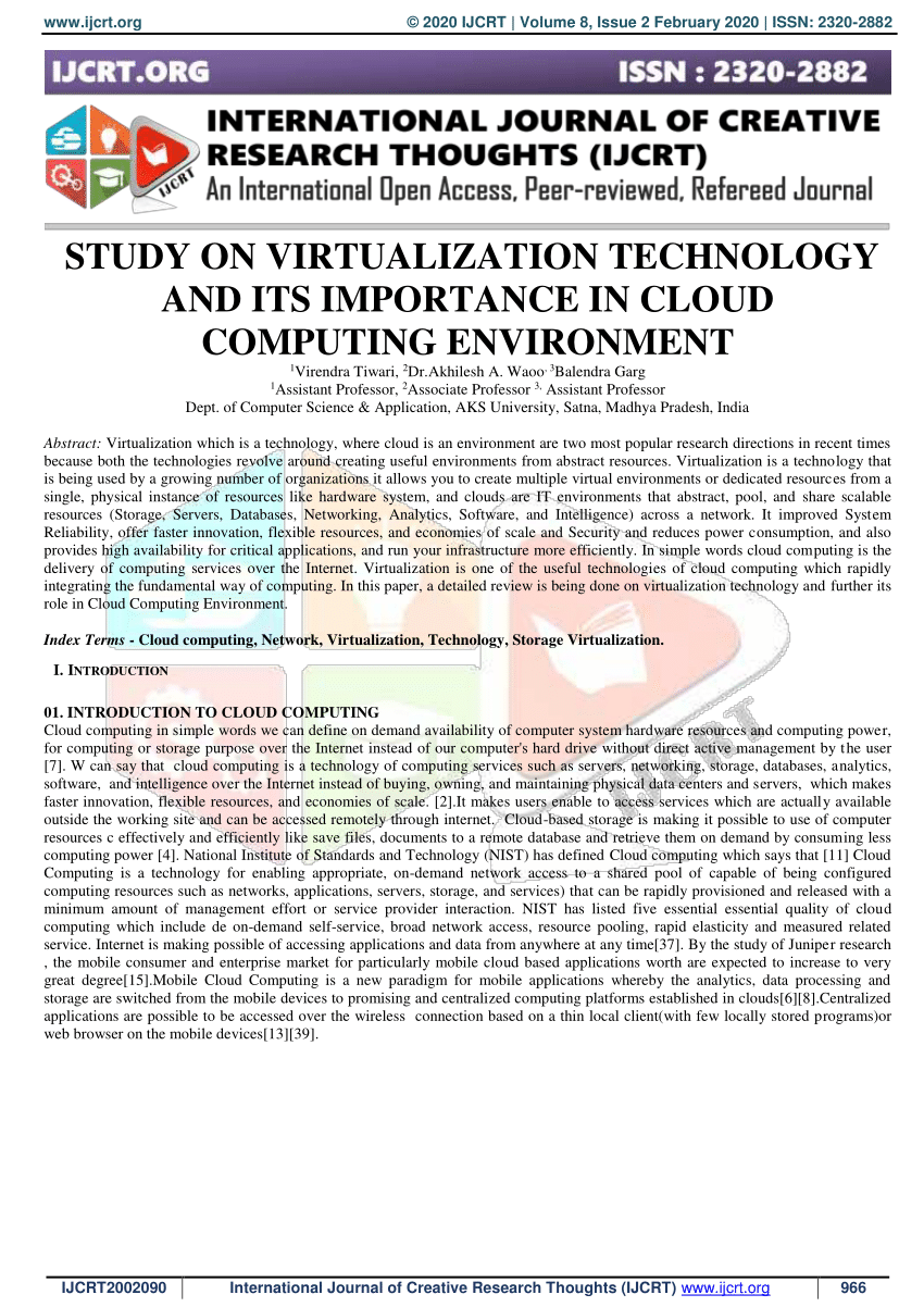 virtualization technology research paper