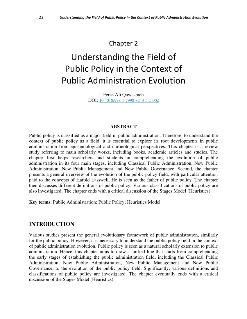 evolution of public administration as a discipline pdf