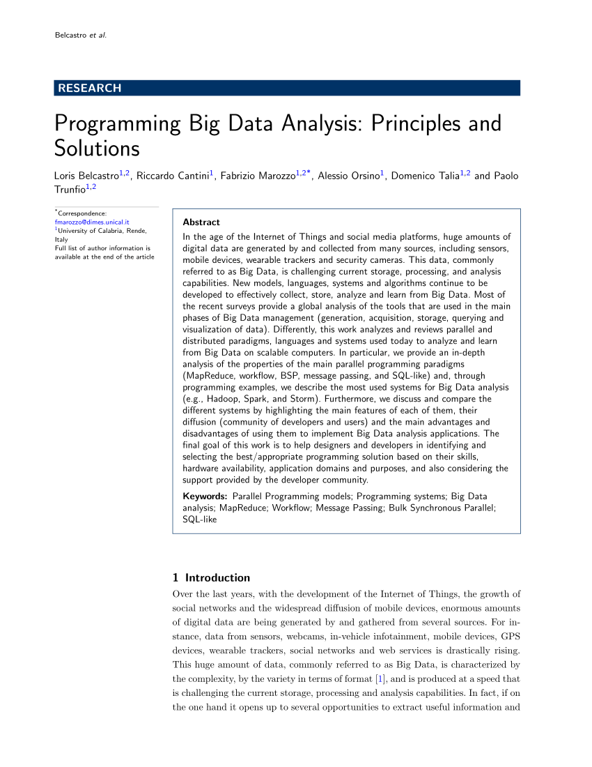 PDF) Programming Big Data Analysis: Principles and Solutions
