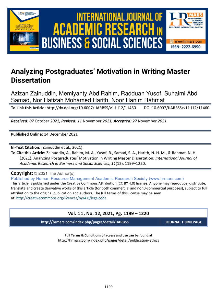 postgraduate dissertation format
