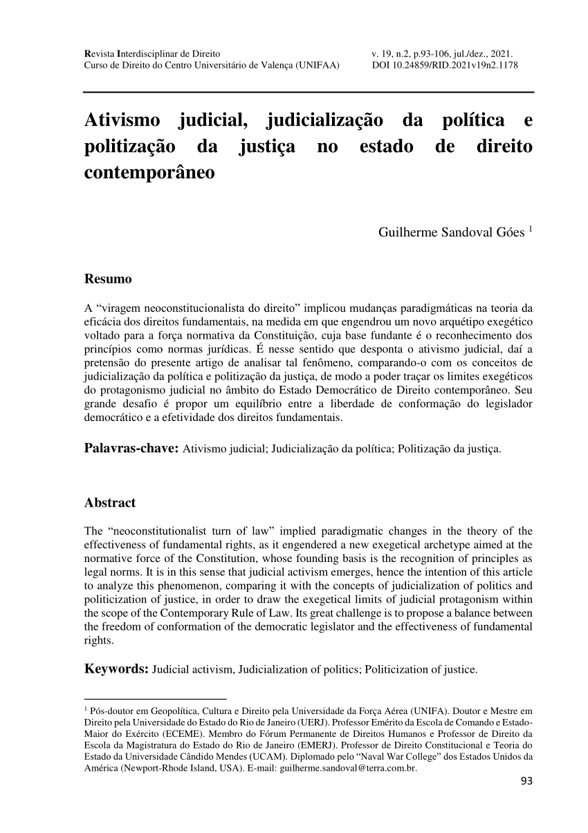 Pdf Ativismo Judicial Judicialização Da Política E Politização Da Justiça No Estado De 9865