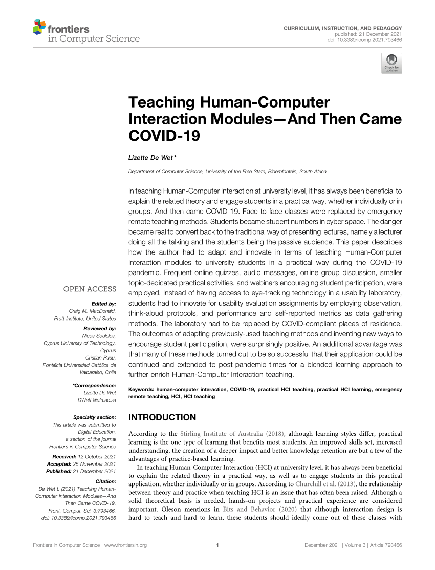 research paper on human computer interaction pdf