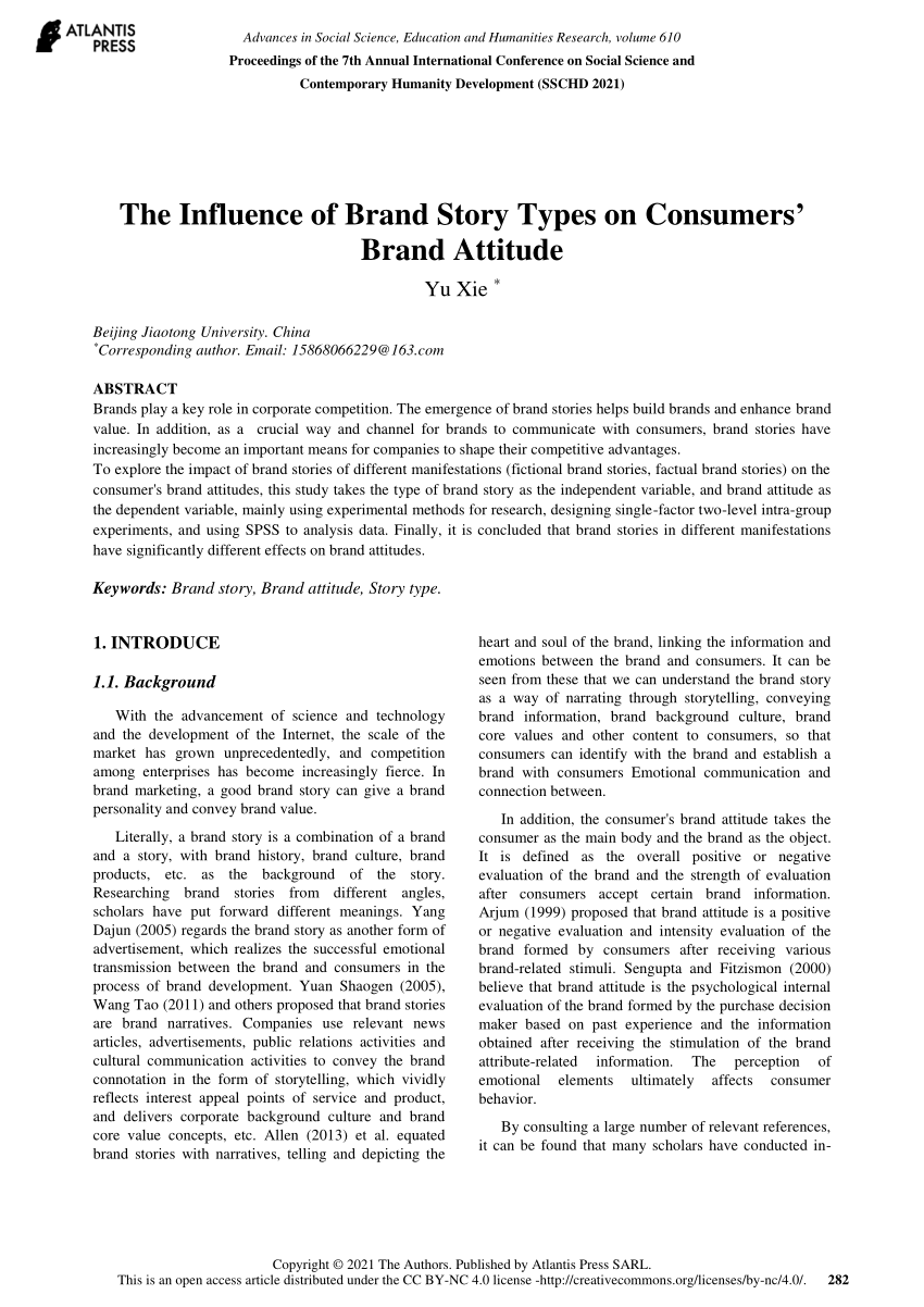 PDF] Factors Affecting Consumer-Based Brand Equity in a Storytelling  Context : A quantitative study demostrating that traditional marketing  needs more narrative