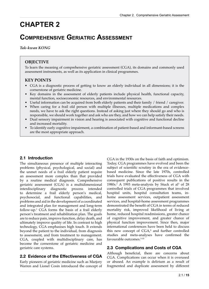 (PDF) Comprehensive geriatric assessment