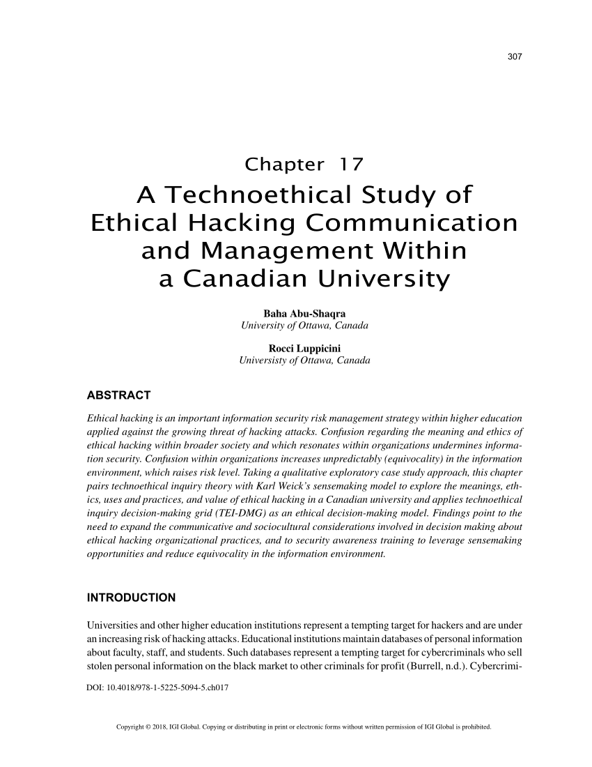 case study of ethical hacking