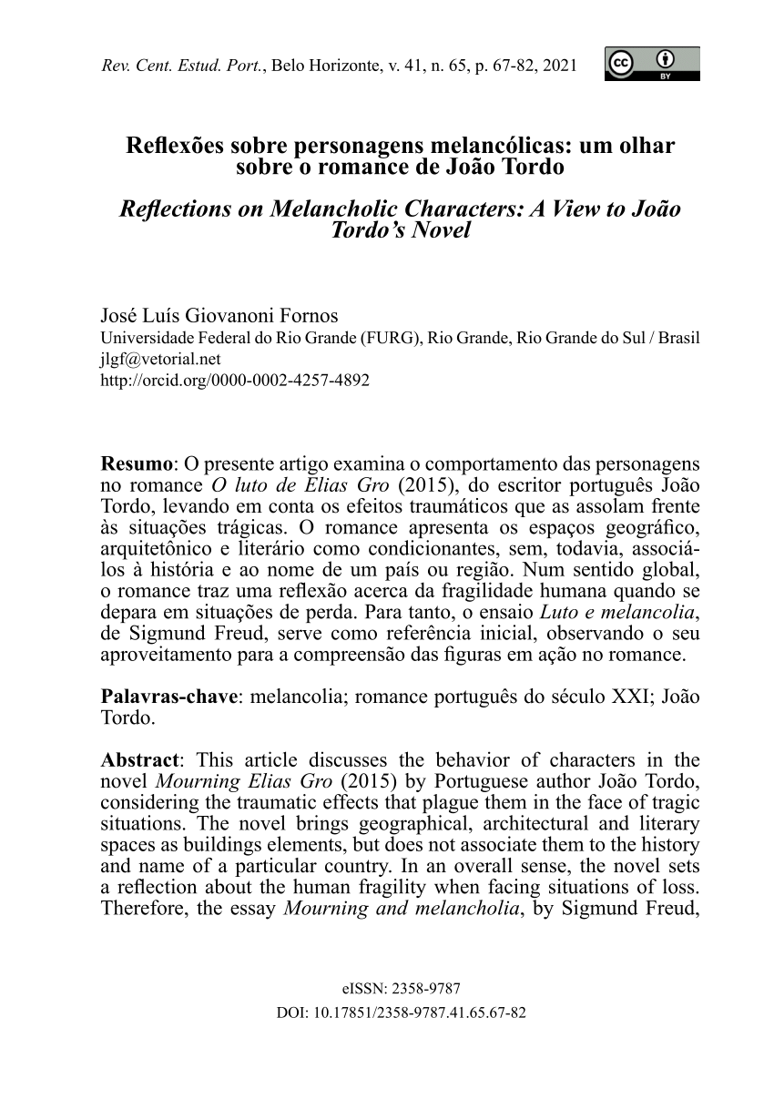 PDF) SOB O SIGNO DA MORTE DO PAI. A PSICOSE DE JOÃO JOSÉ DIAS EM O