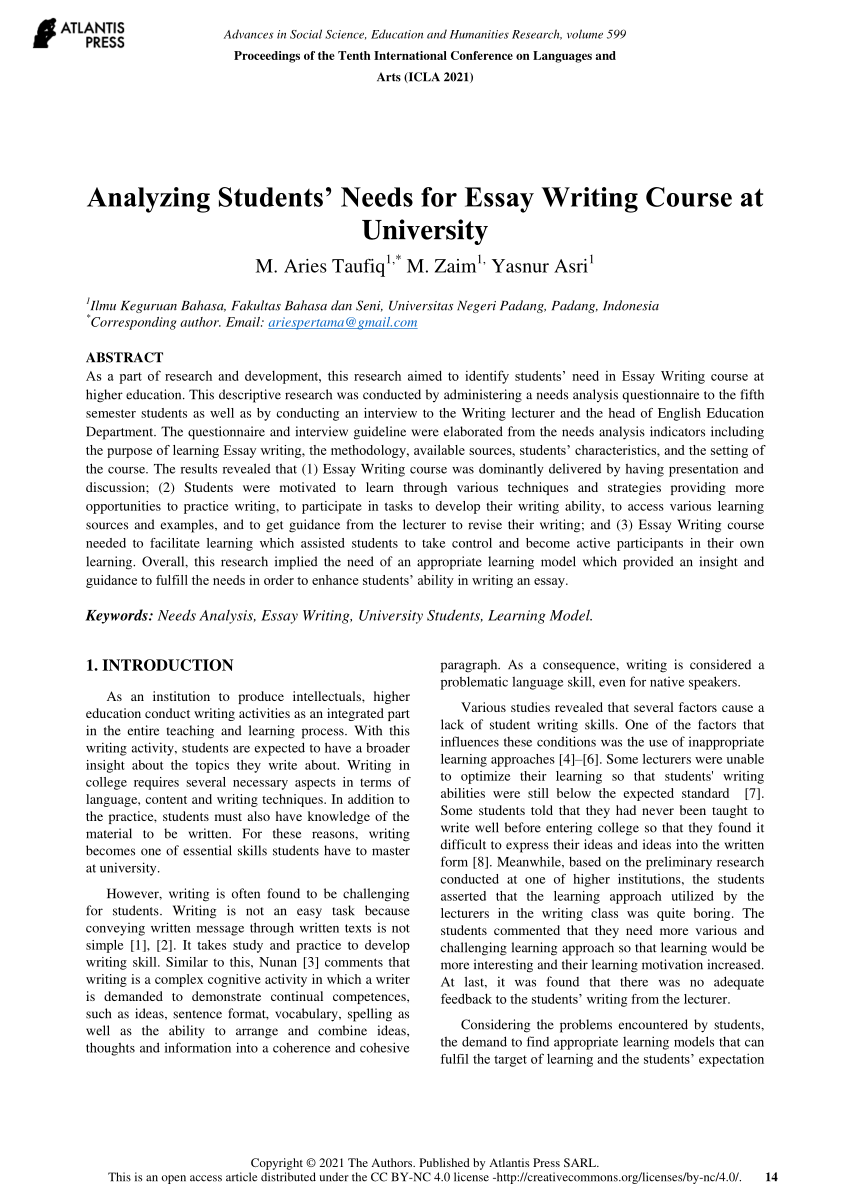 essay writing course pdf