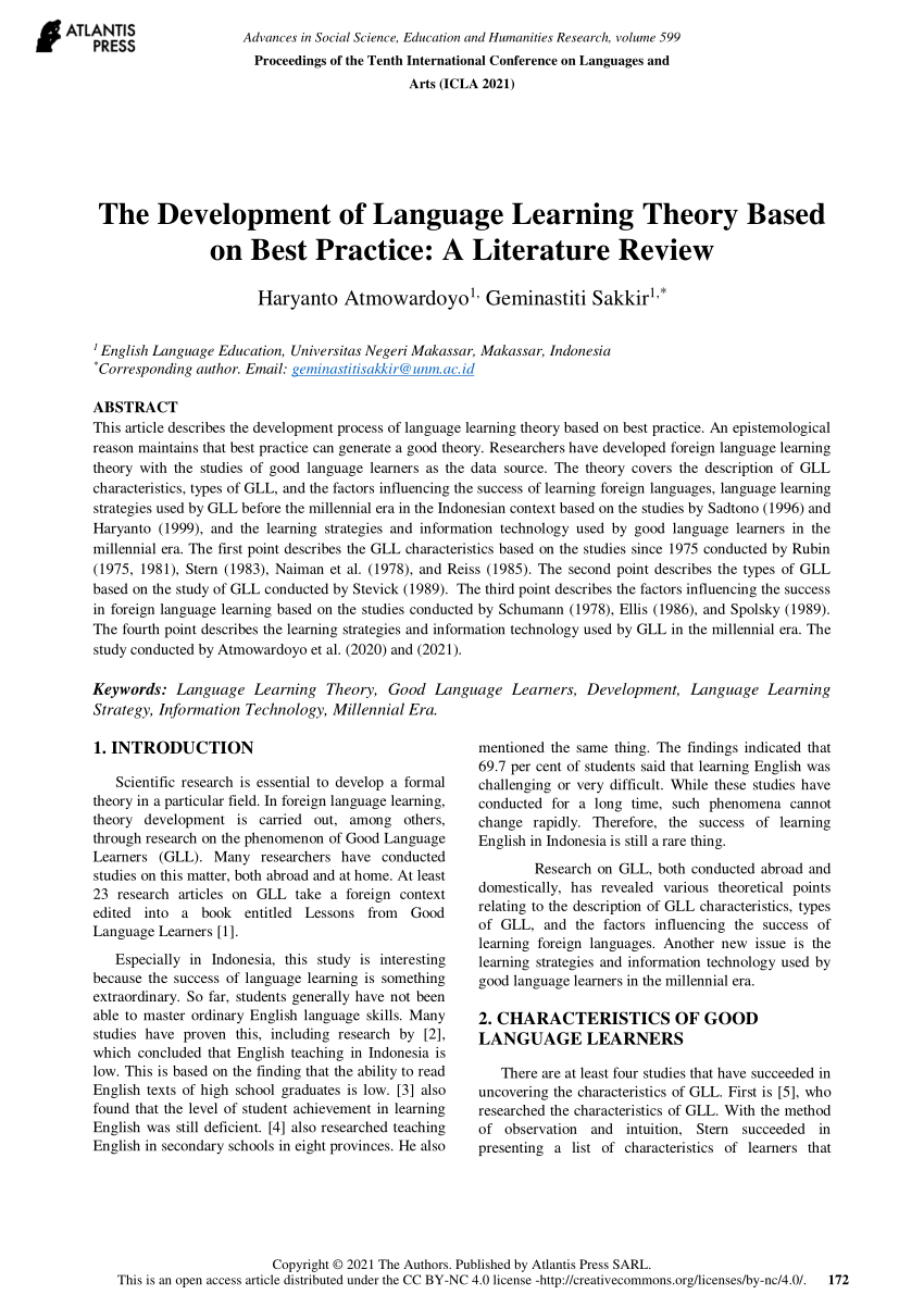language development research review
