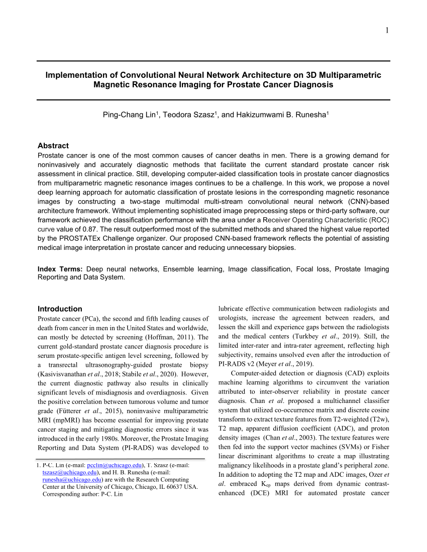 Pdf Implementation Of Convolutional Neural Network Architecture On 3d Multiparametric Magnetic 0182